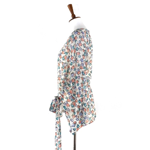 Jason Wu Grey Floral Print Silk Blouse - Picture 6 of 10